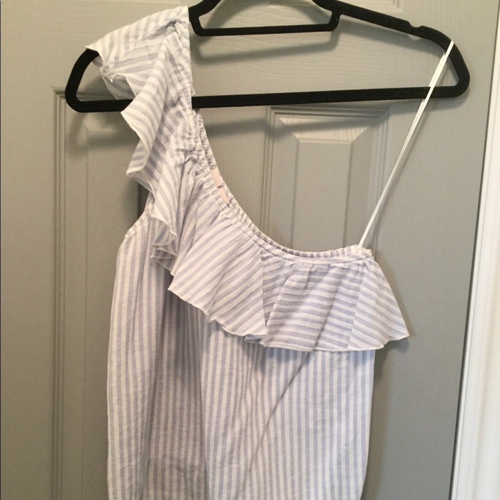 Off the shoulder stripe tank